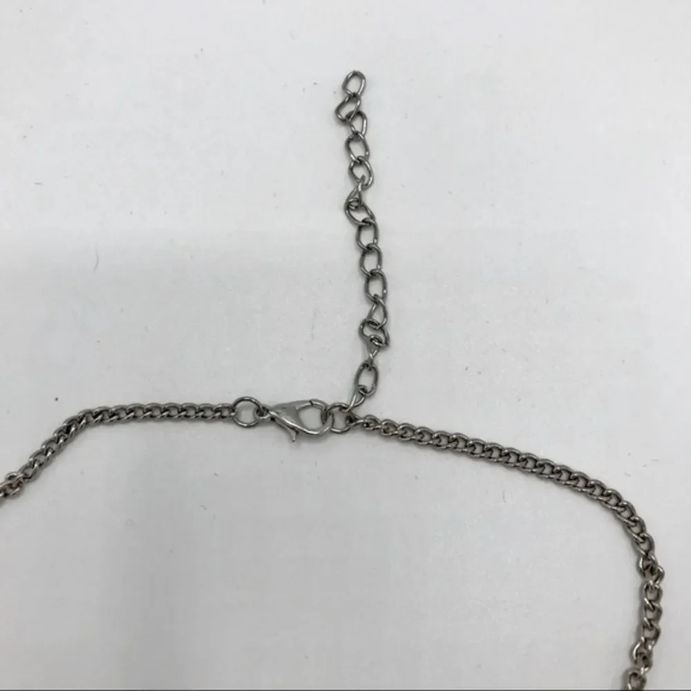 Western Silver tone Fringe Moon Metal Long Necklace Bohemian Southwestern